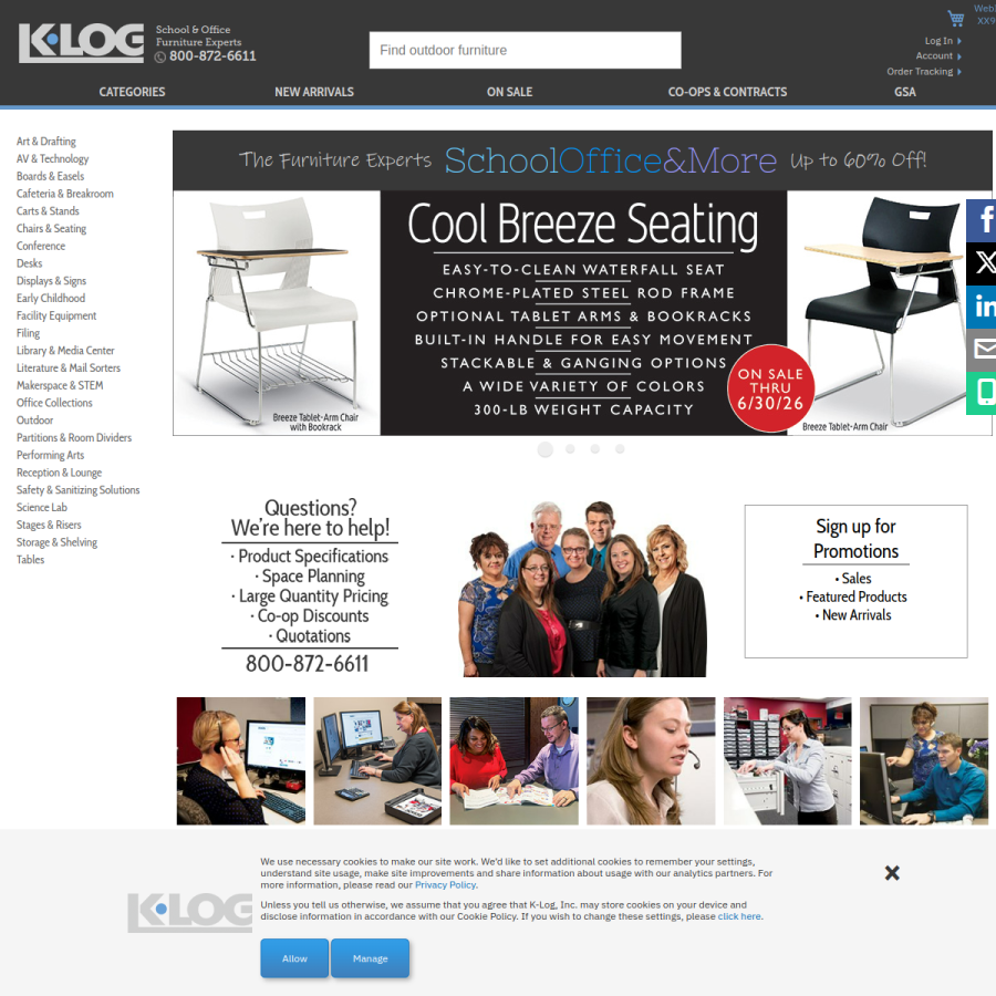 k-log.com homepage screenshot