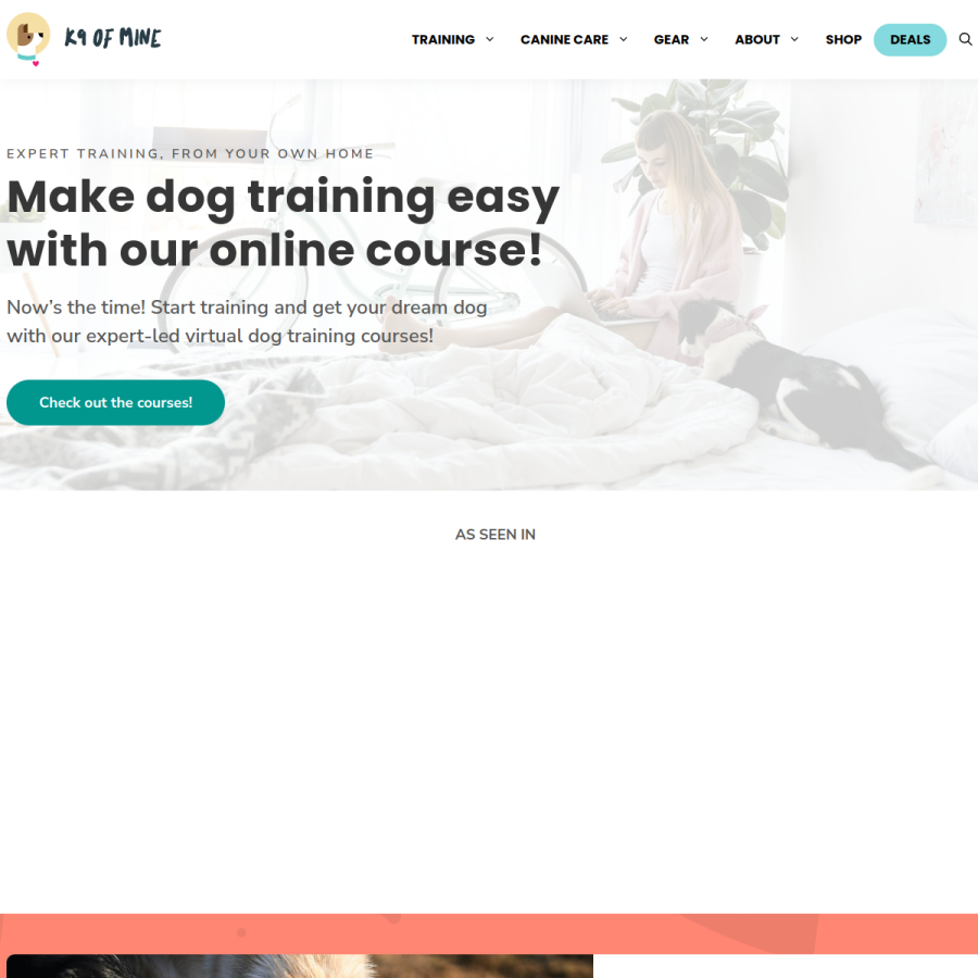 k9ofmine.com homepage screenshot
