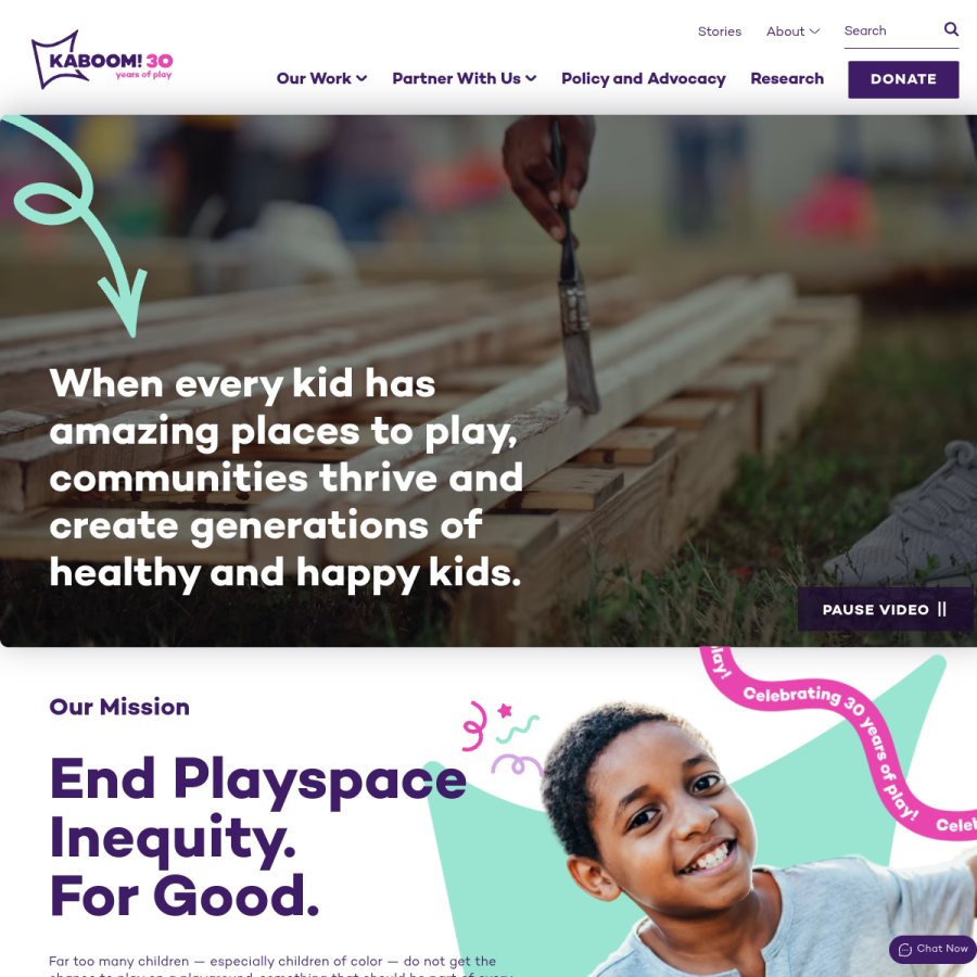 kaboom.org homepage screenshot