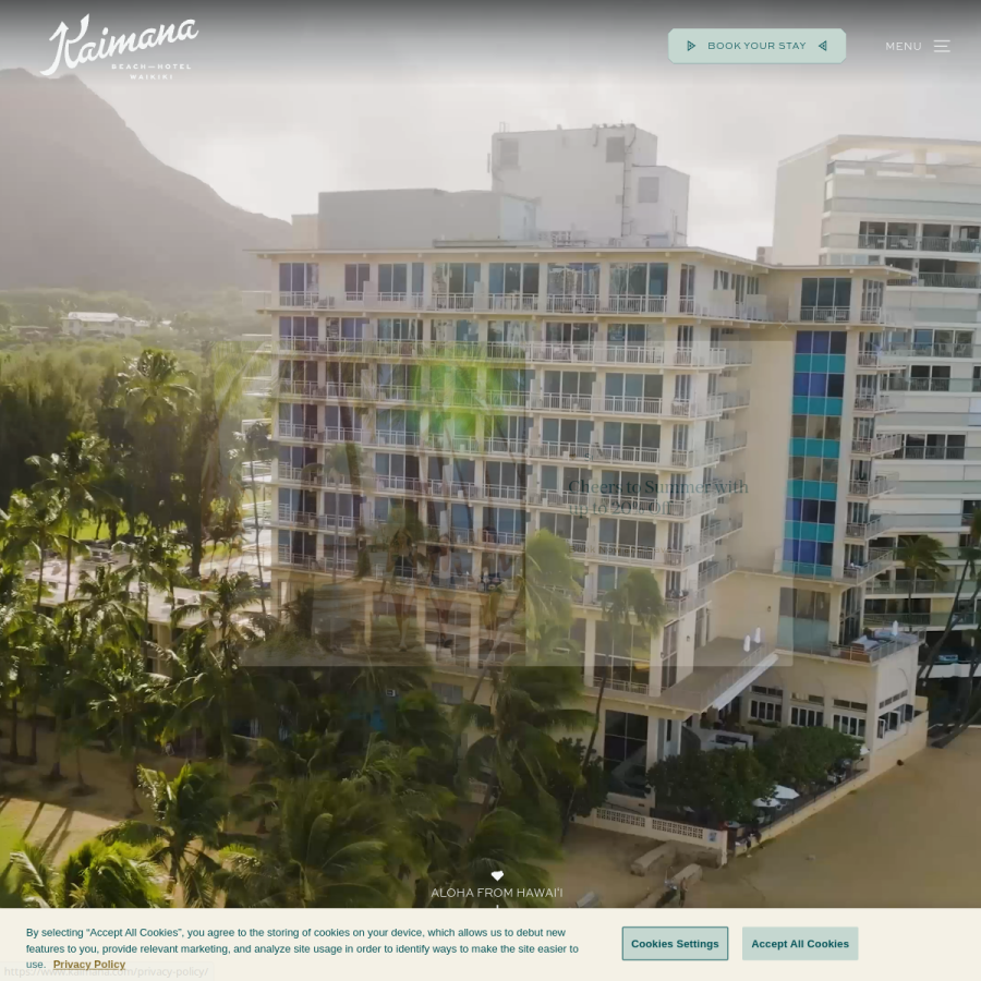 kaimana.com homepage screenshot