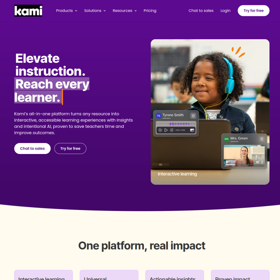 kamiapp.com homepage screenshot