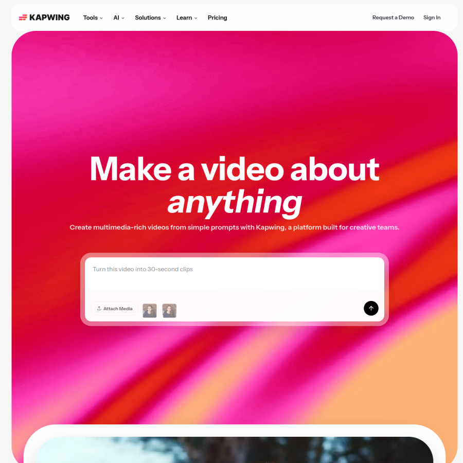 kapwing.com homepage screenshot