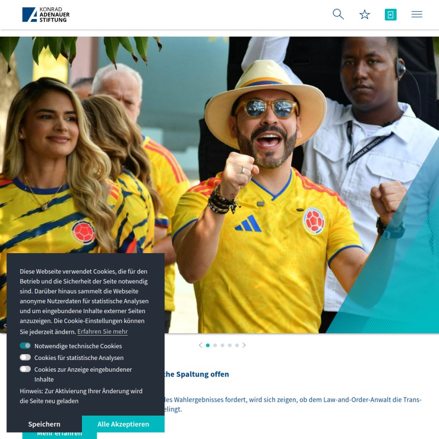 kas.de homepage screenshot