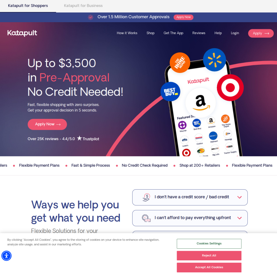 katapult.com homepage screenshot