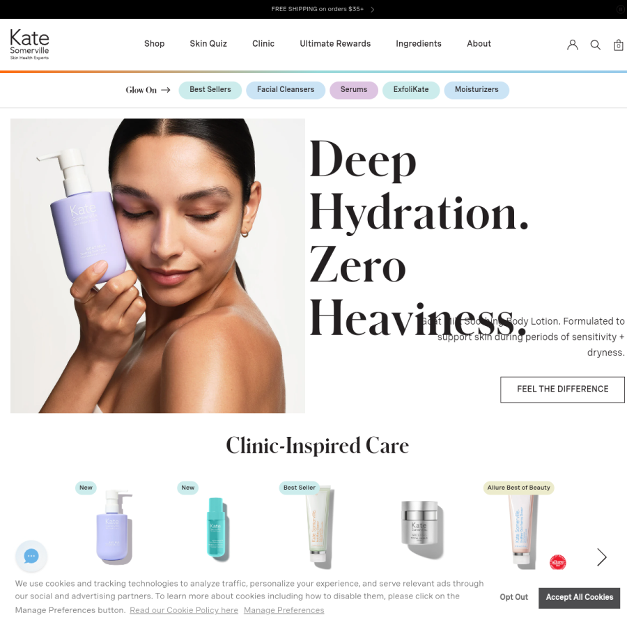 katesomerville.com homepage screenshot