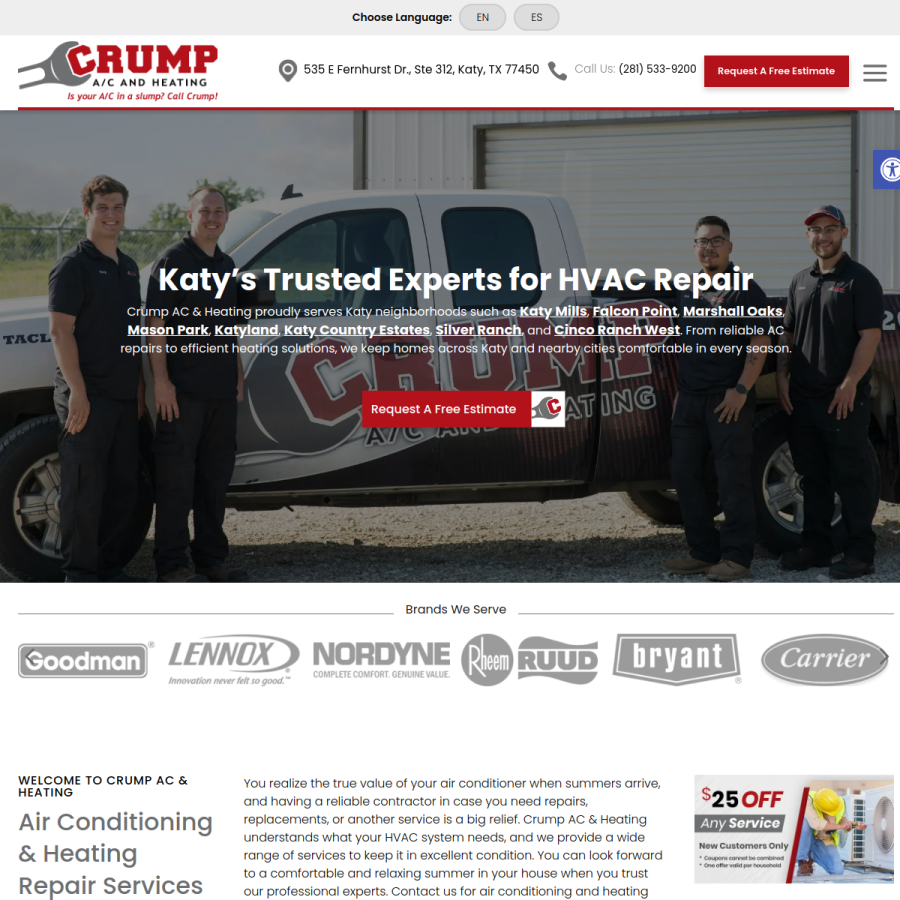 katyacrepair.com homepage screenshot
