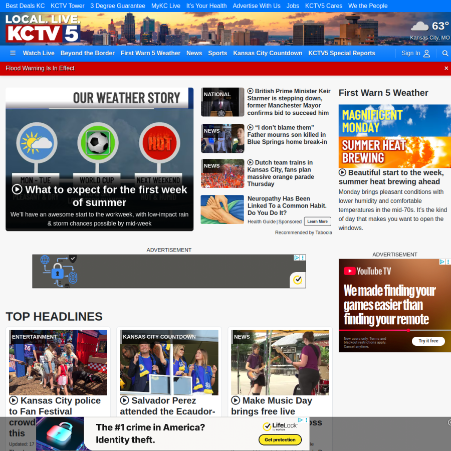 kctv5.com homepage screenshot