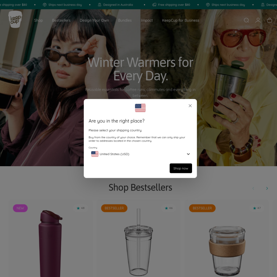 keepcup.com homepage screenshot