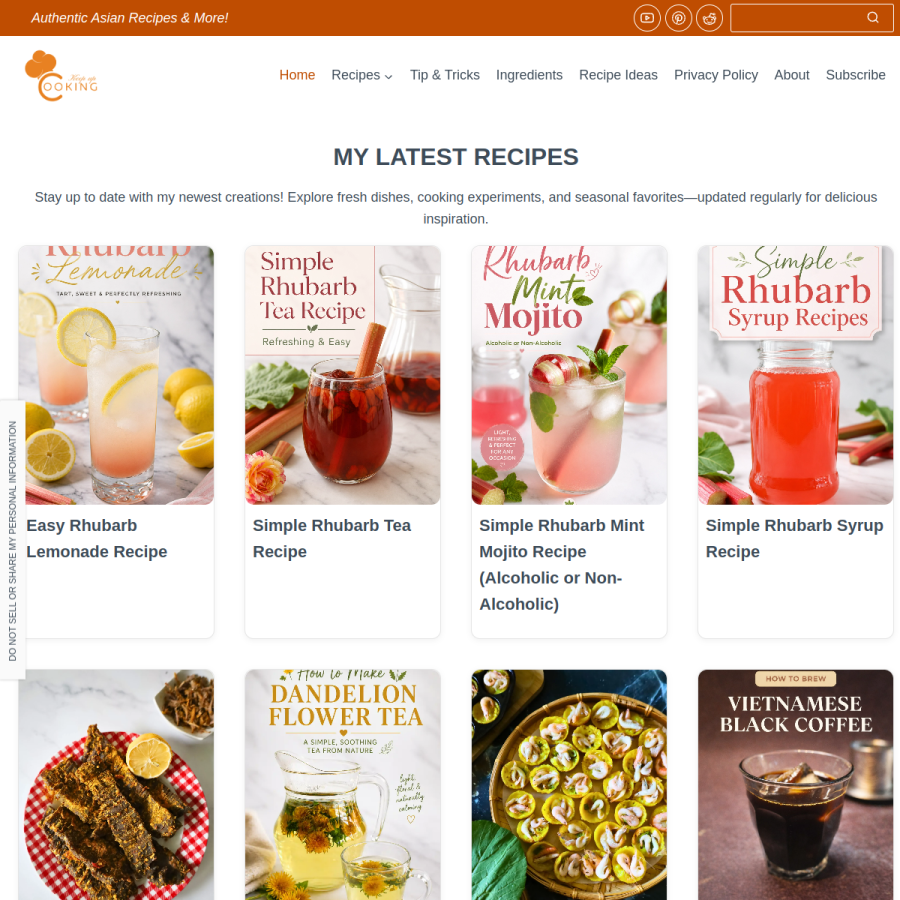keepupcooking.com homepage screenshot