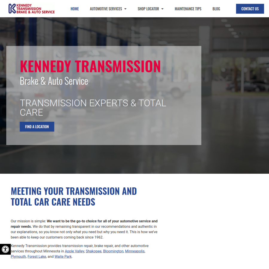 kennedytransmission.com homepage screenshot