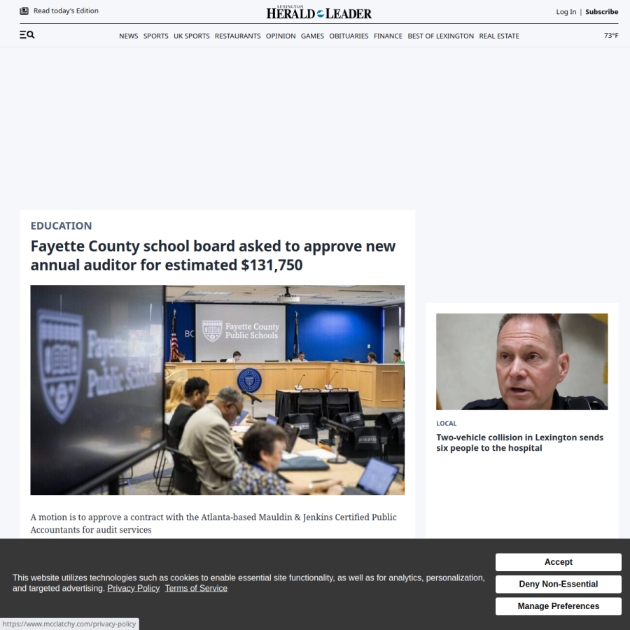 kentucky.com homepage screenshot
