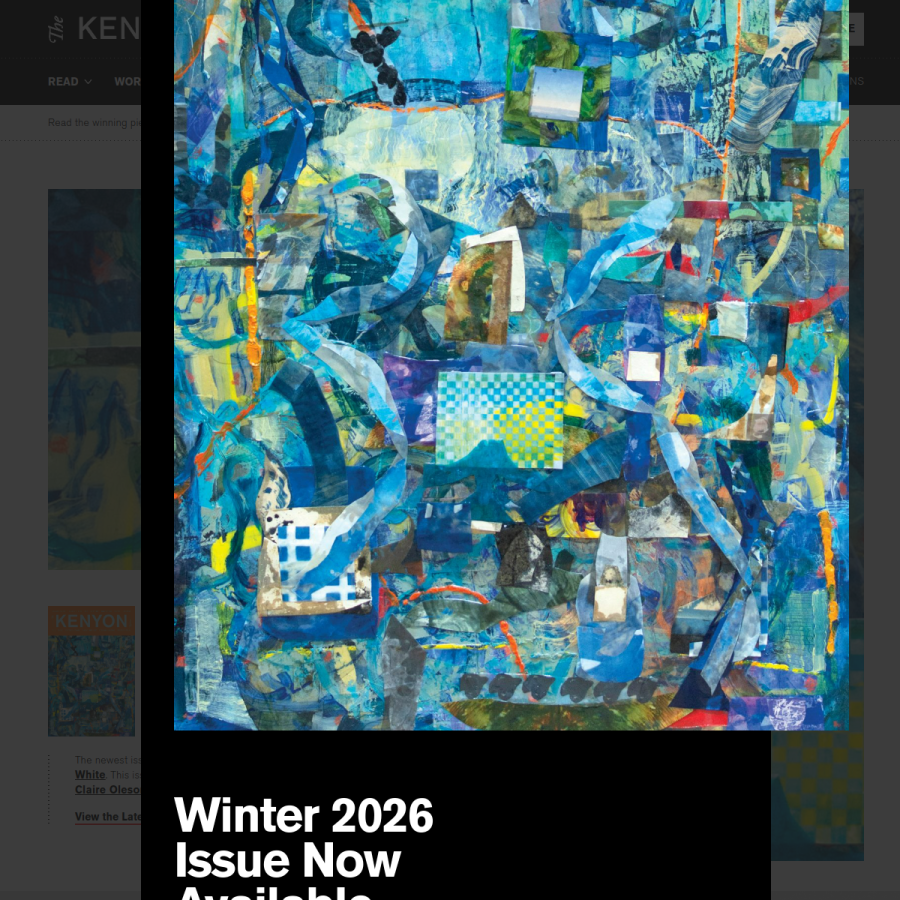 kenyonreview.org homepage screenshot