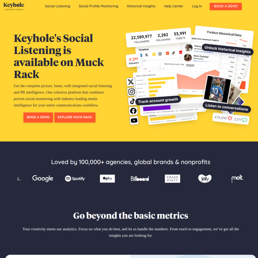 keyhole.co homepage screenshot