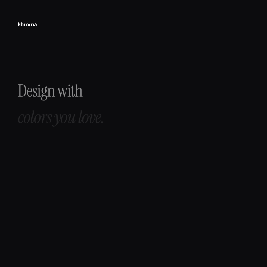 khroma.co homepage screenshot