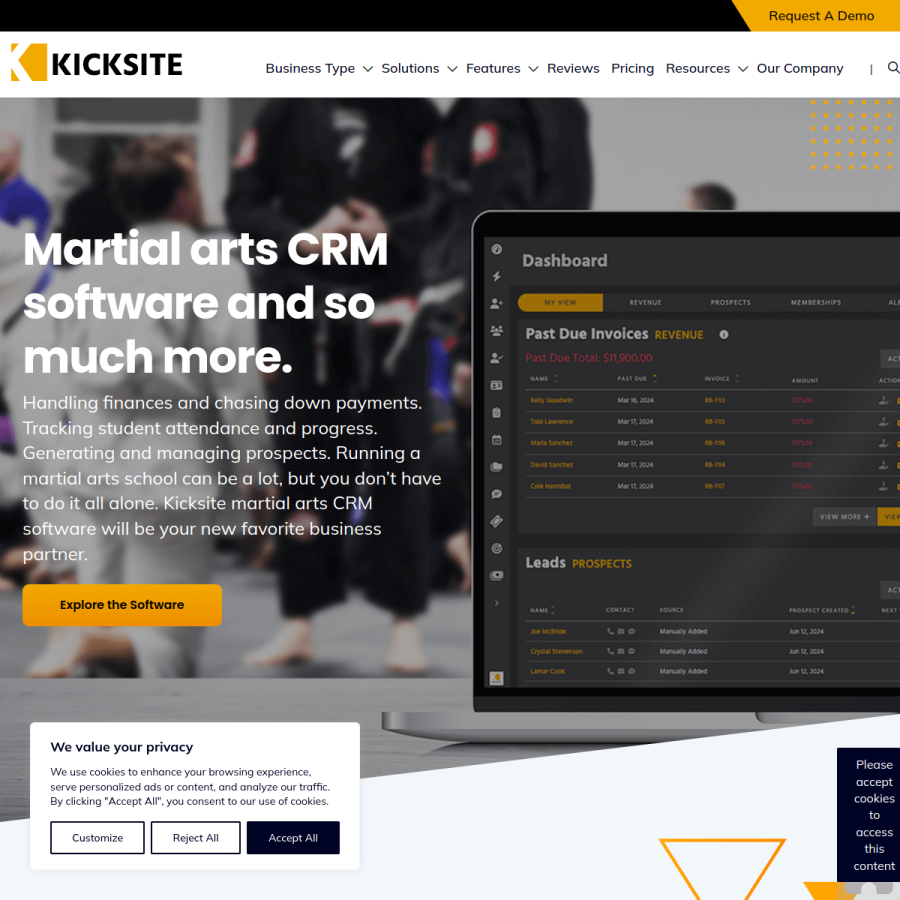 kicksite.com homepage screenshot