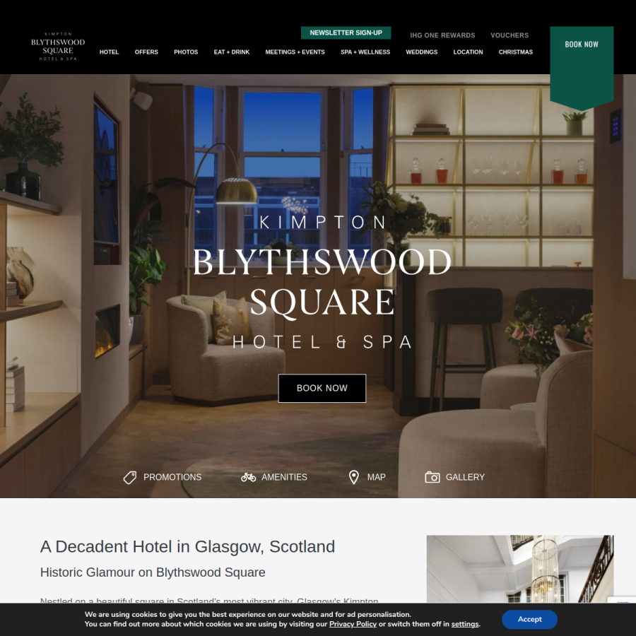kimptonblythswoodsquare.com homepage screenshot