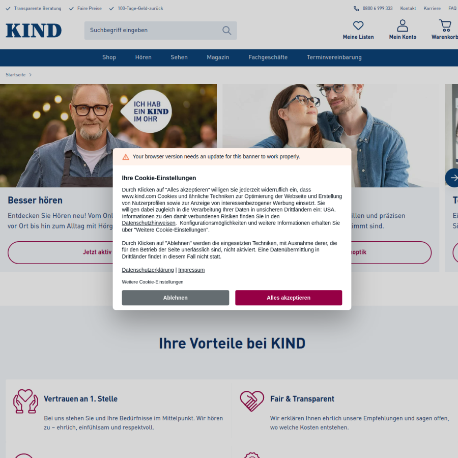 kind.com homepage screenshot