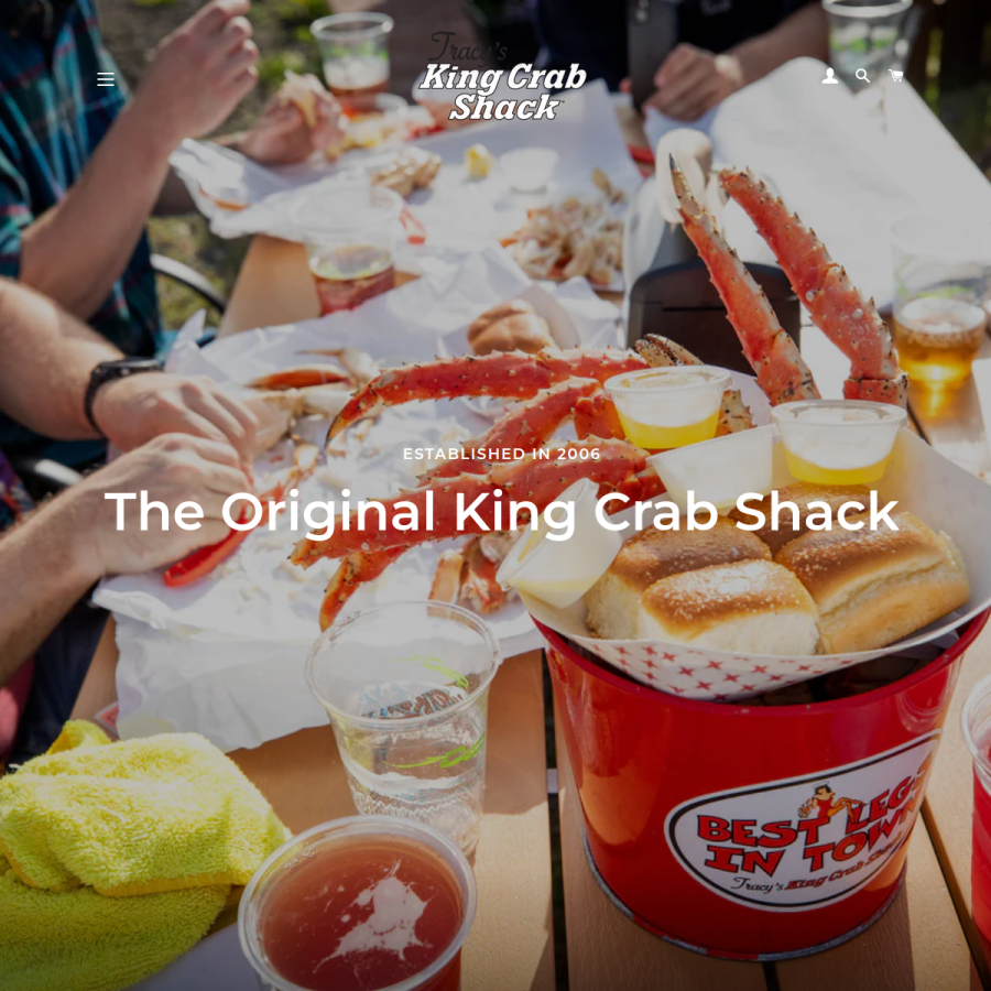 kingcrabshack.com homepage screenshot