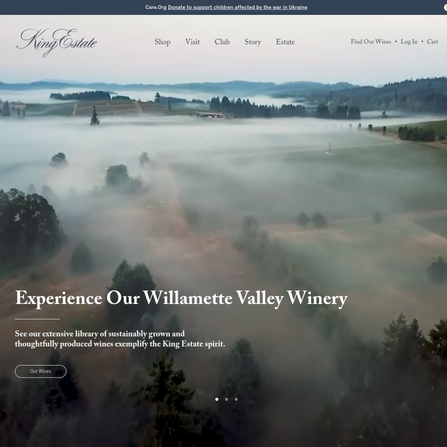 kingestate.com homepage screenshot