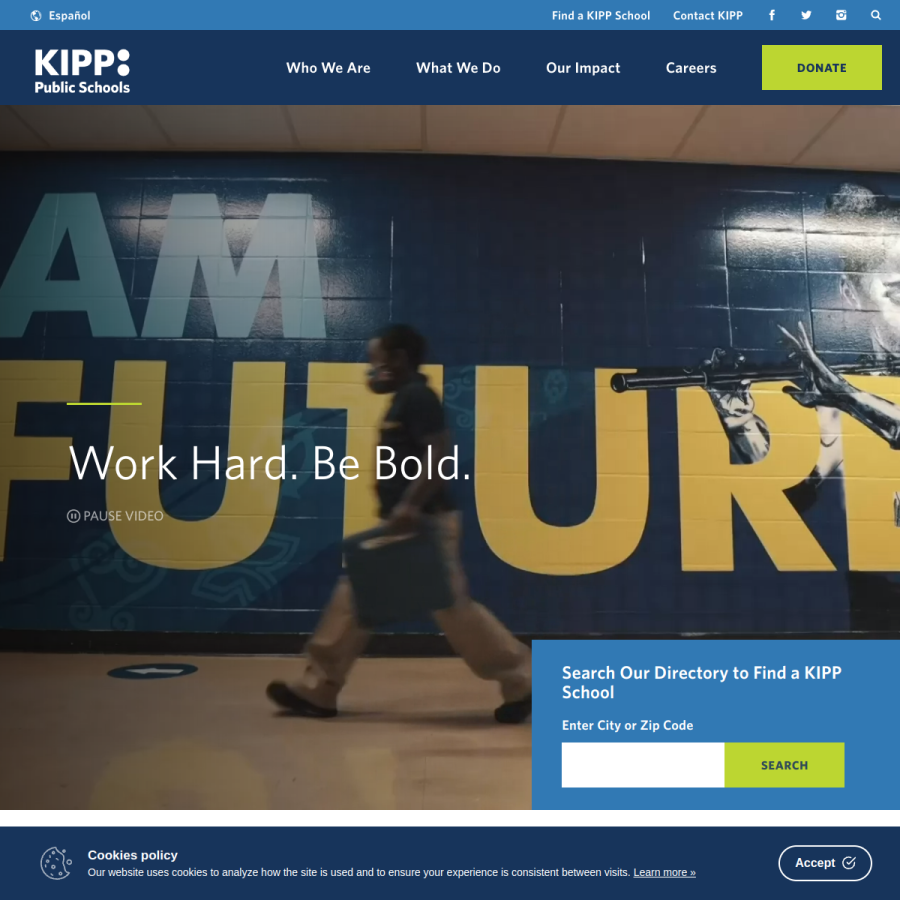 kipp.org homepage screenshot