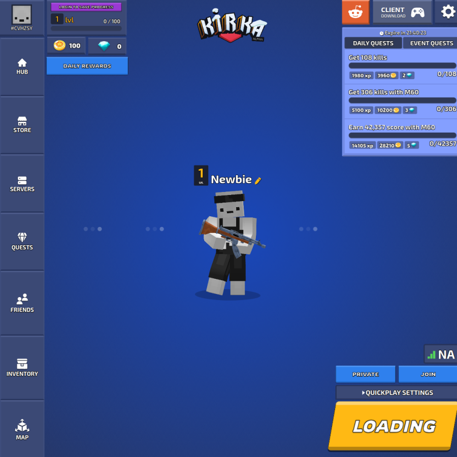 kirka.io homepage screenshot