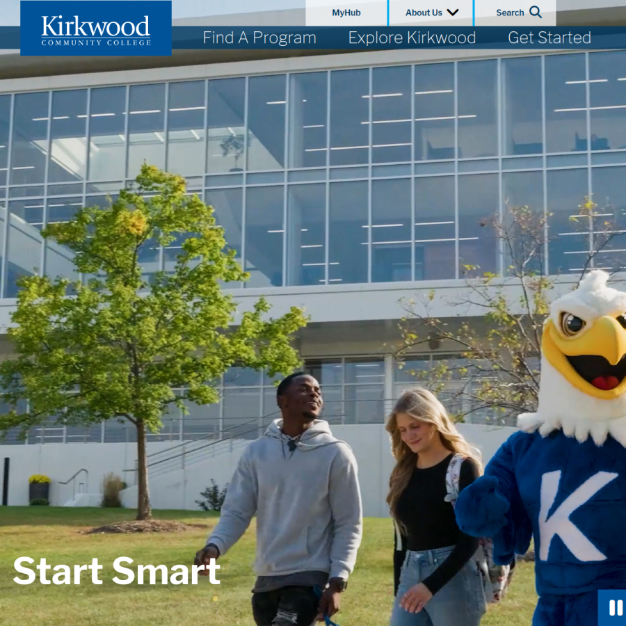 kirkwood.edu homepage screenshot