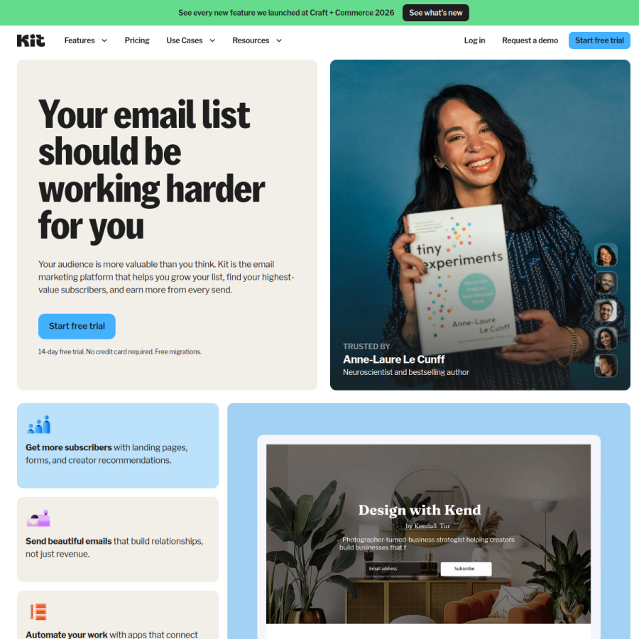 kit.com homepage screenshot