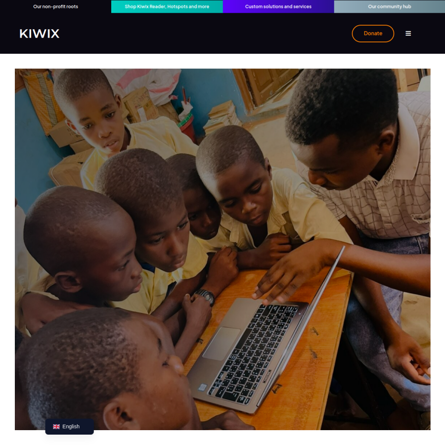 kiwix.org homepage screenshot