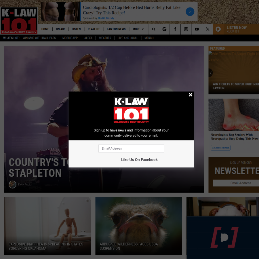 klaw.com homepage screenshot
