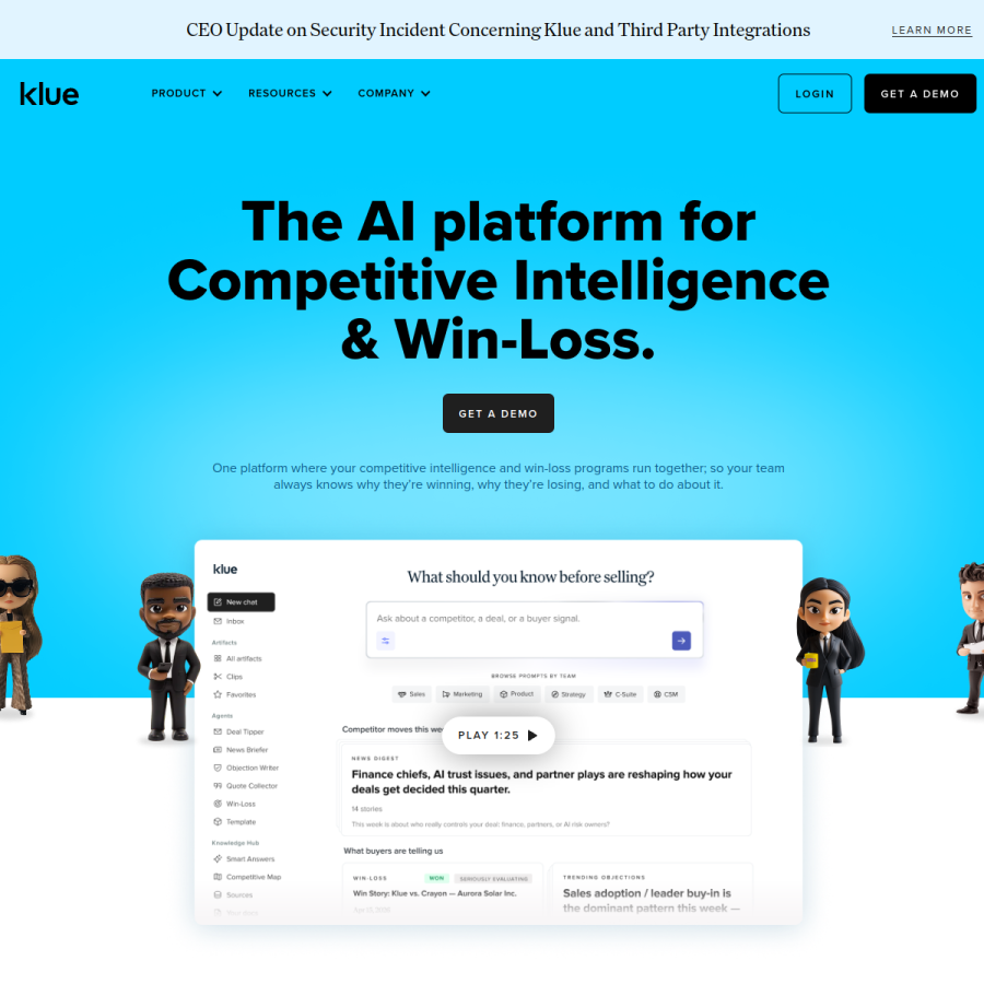 klue.com homepage screenshot