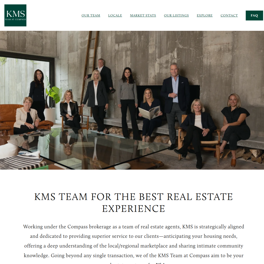 kmscompass.com homepage screenshot
