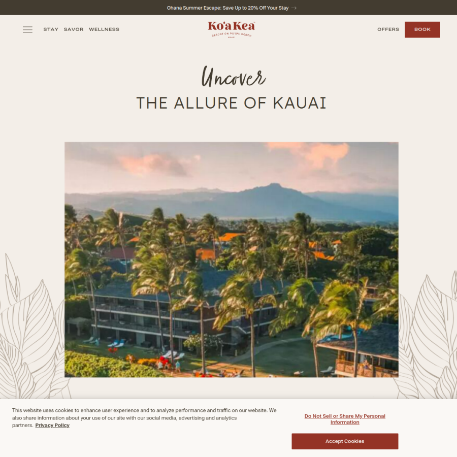 koakea.com homepage screenshot