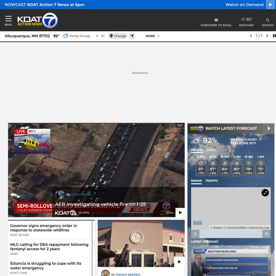 koat.com homepage screenshot