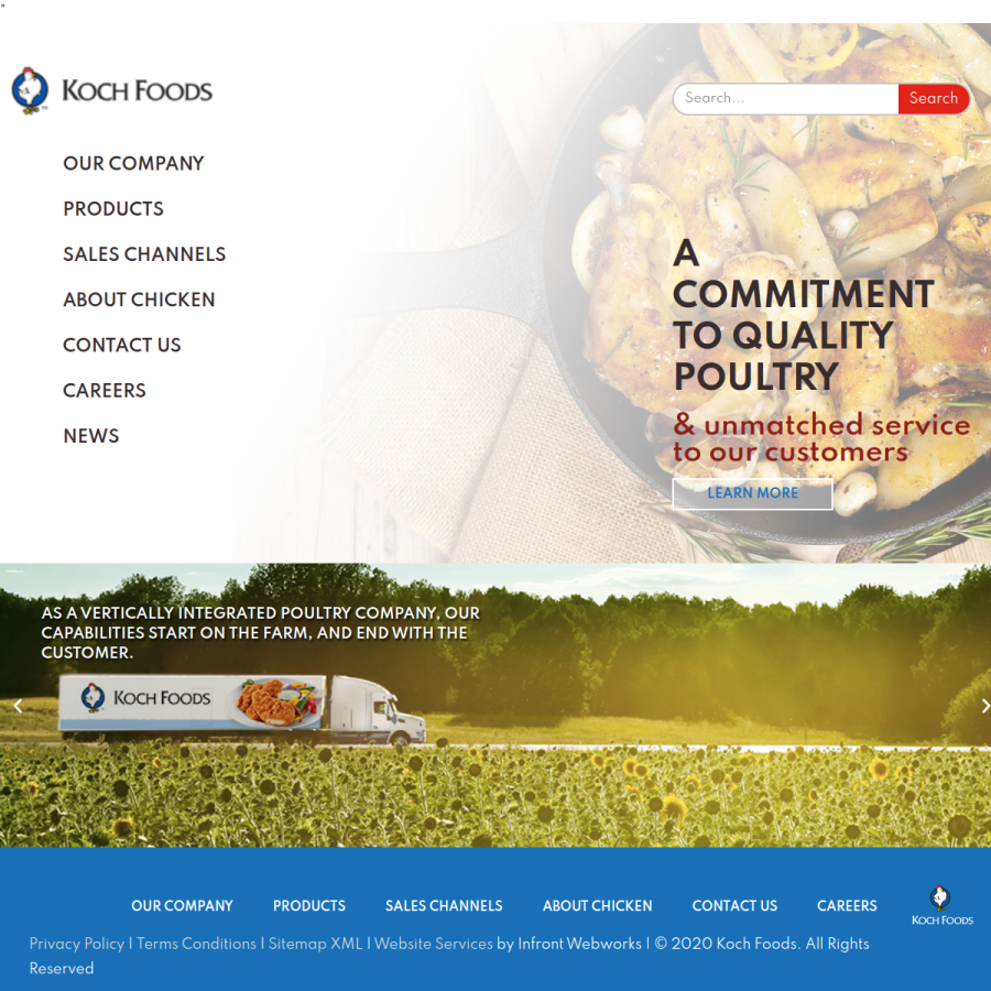kochfoods.com homepage screenshot