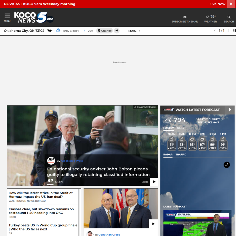 koco.com homepage screenshot