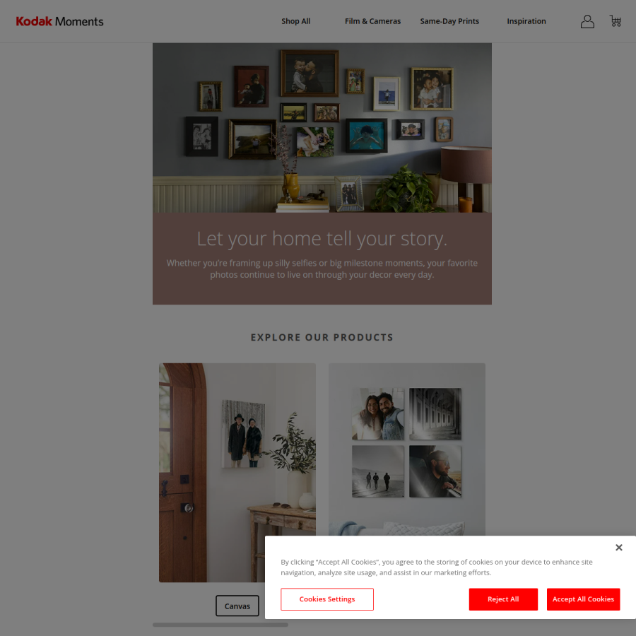 kodakmoments.com homepage screenshot