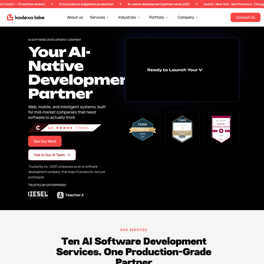 kodexolabs.com homepage screenshot