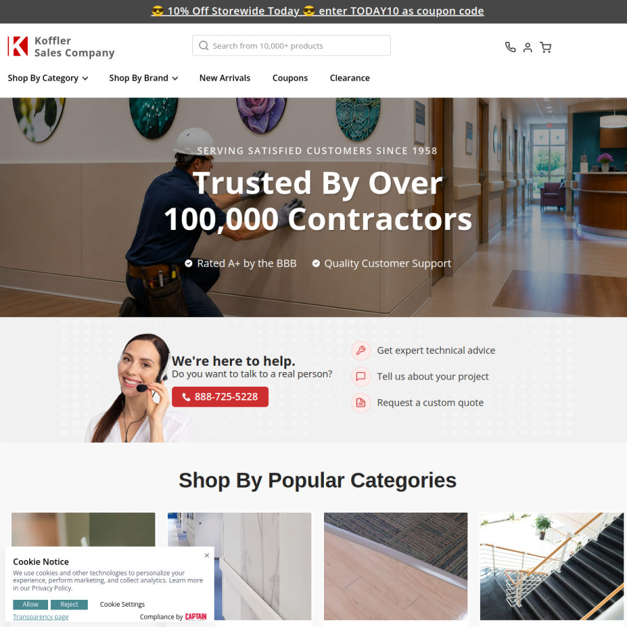 kofflersales.com homepage screenshot
