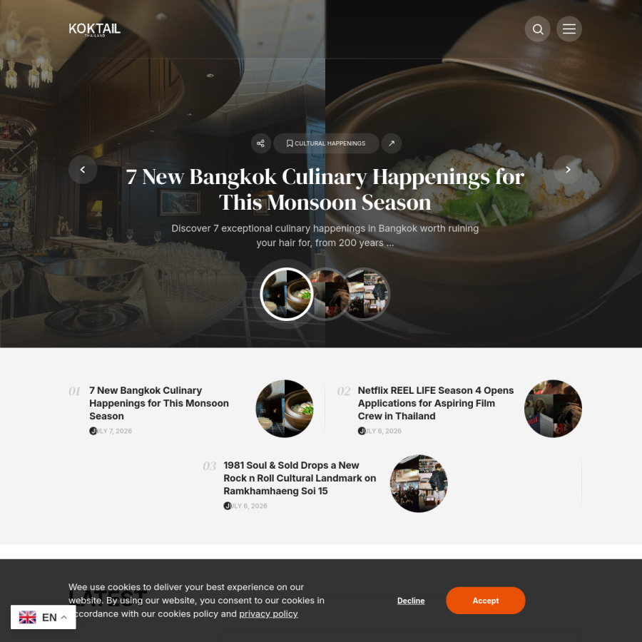 koktailmagazine.com homepage screenshot