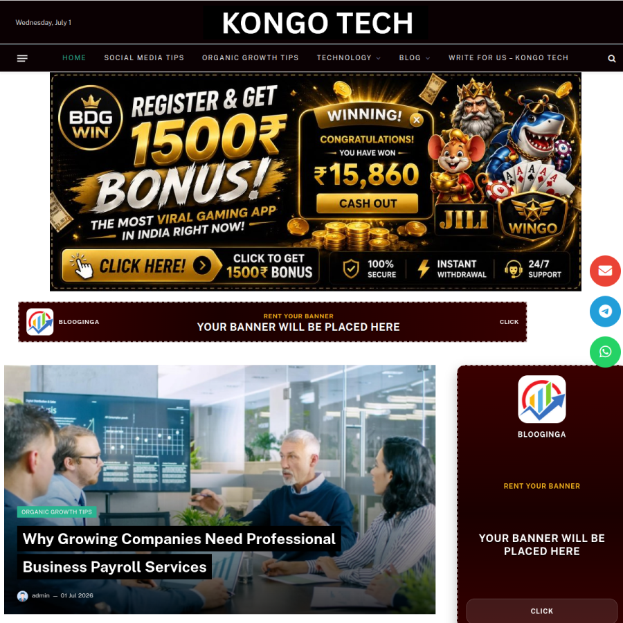 kongotech.org homepage screenshot
