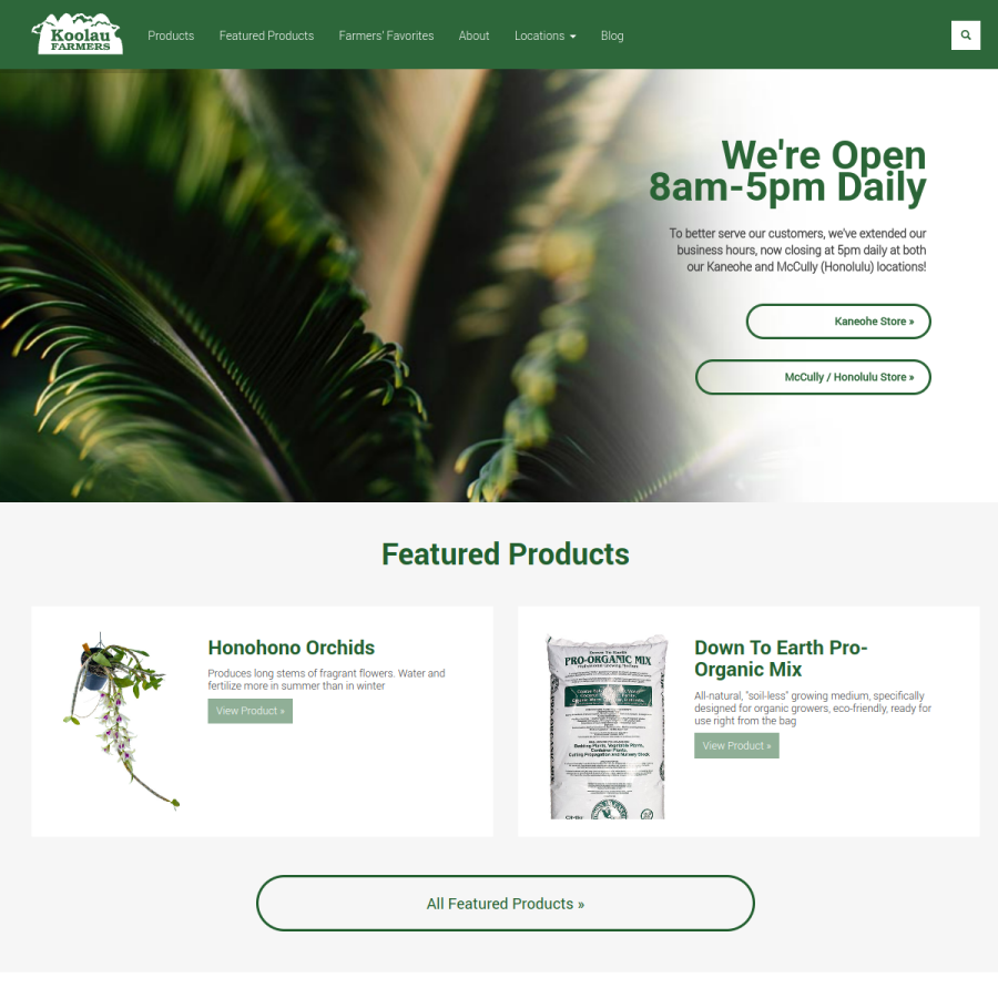 koolaufarmers.com homepage screenshot