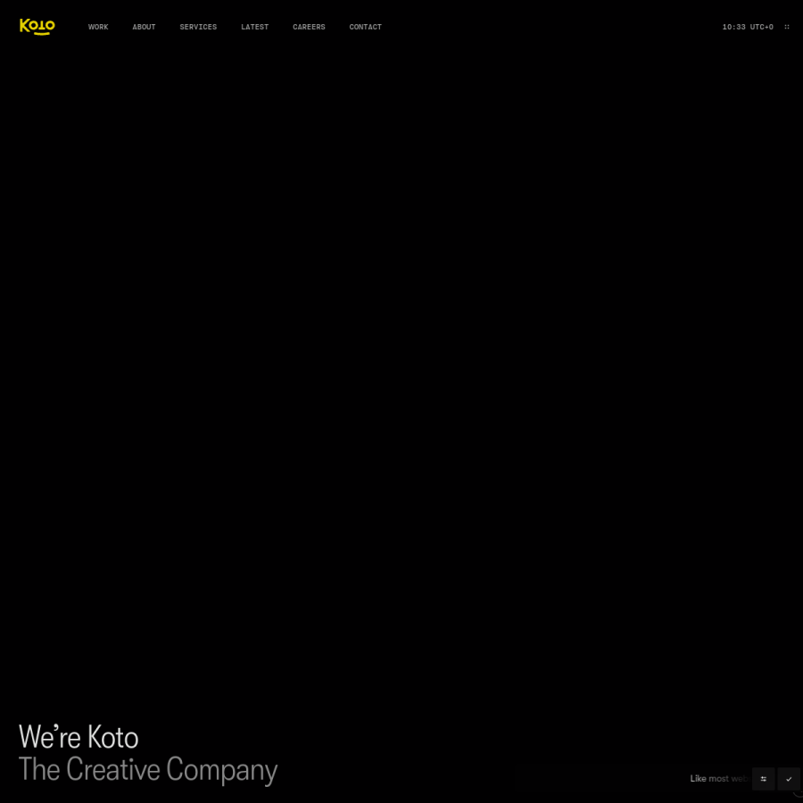 koto.com homepage screenshot