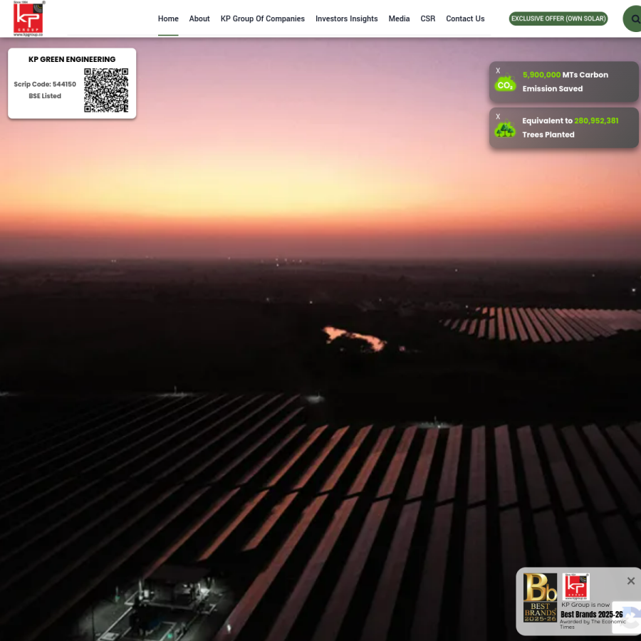 kpgroup.co homepage screenshot