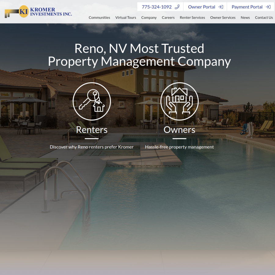 kromerinvestments.com homepage screenshot