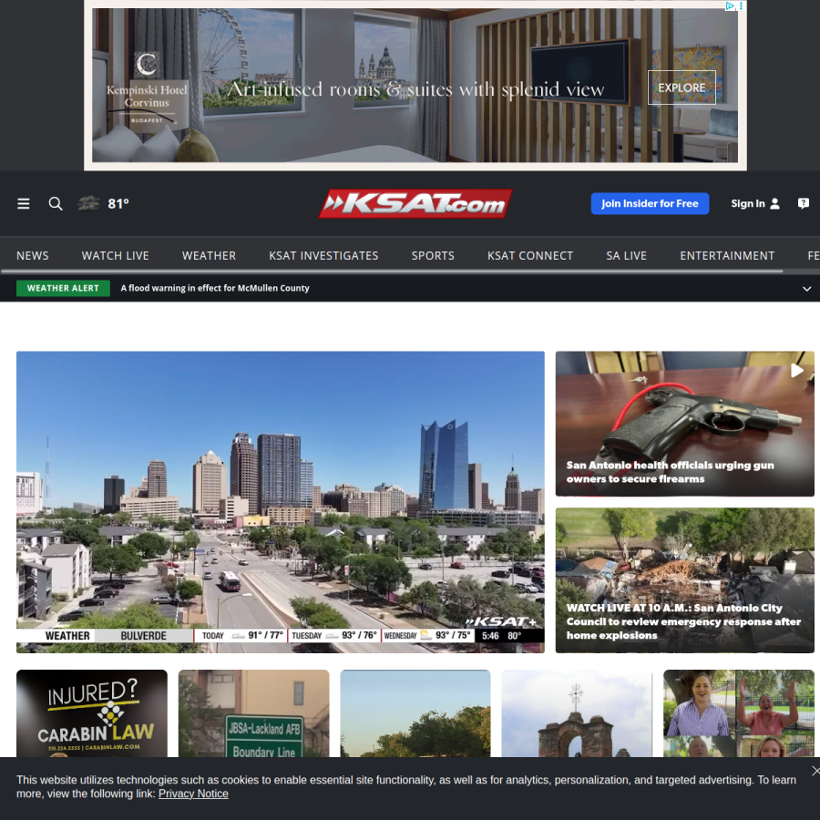 ksat.com homepage screenshot