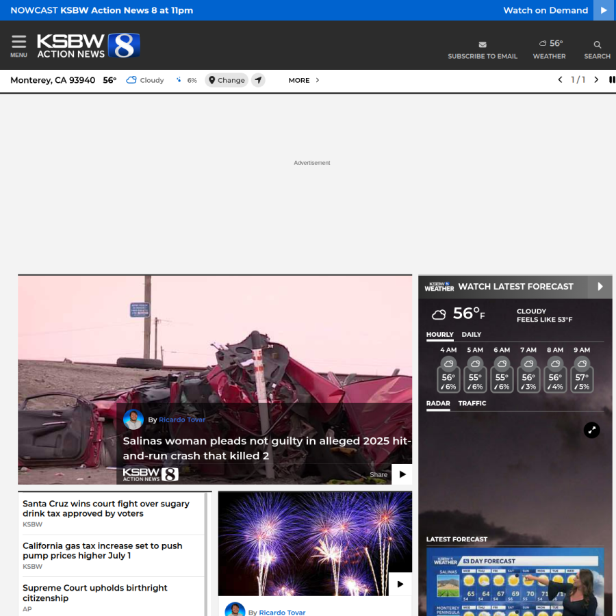 ksbw.com homepage screenshot