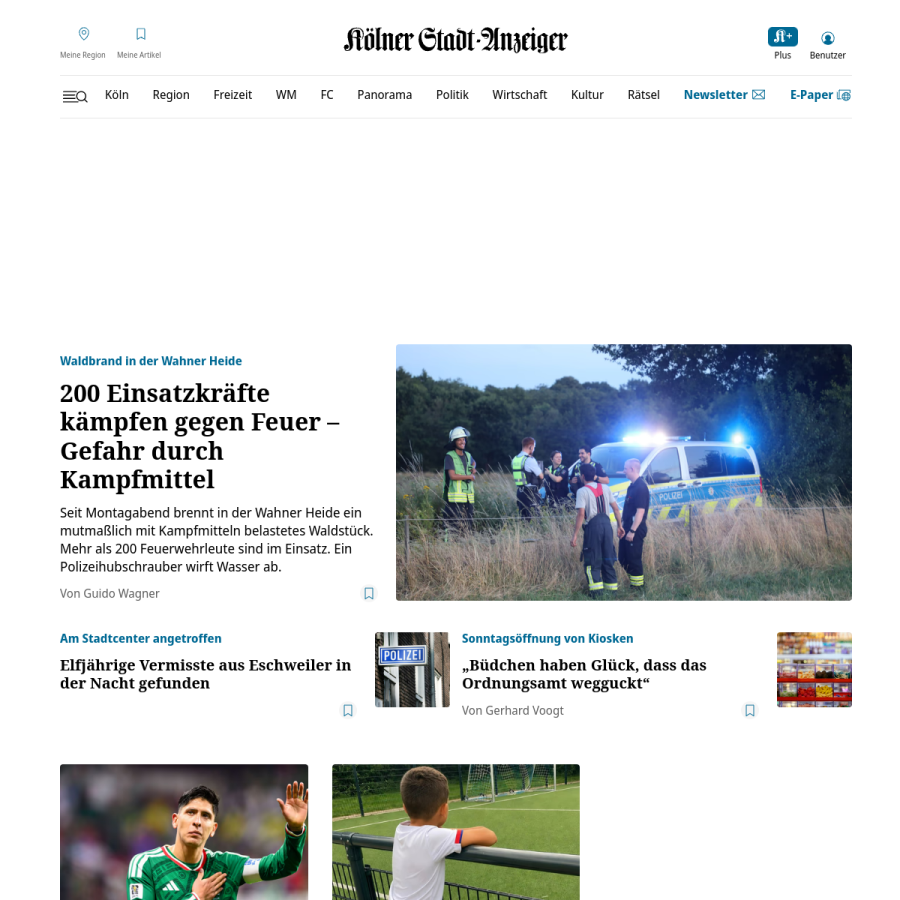 ksta.de homepage screenshot