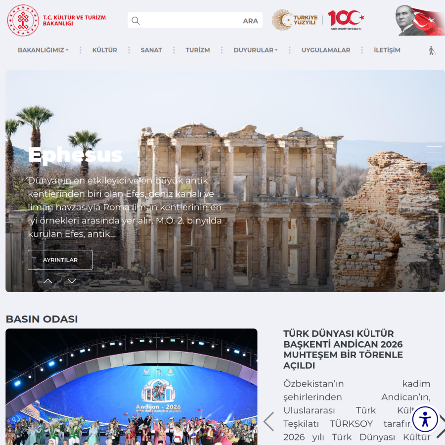 ktb.gov.tr homepage screenshot