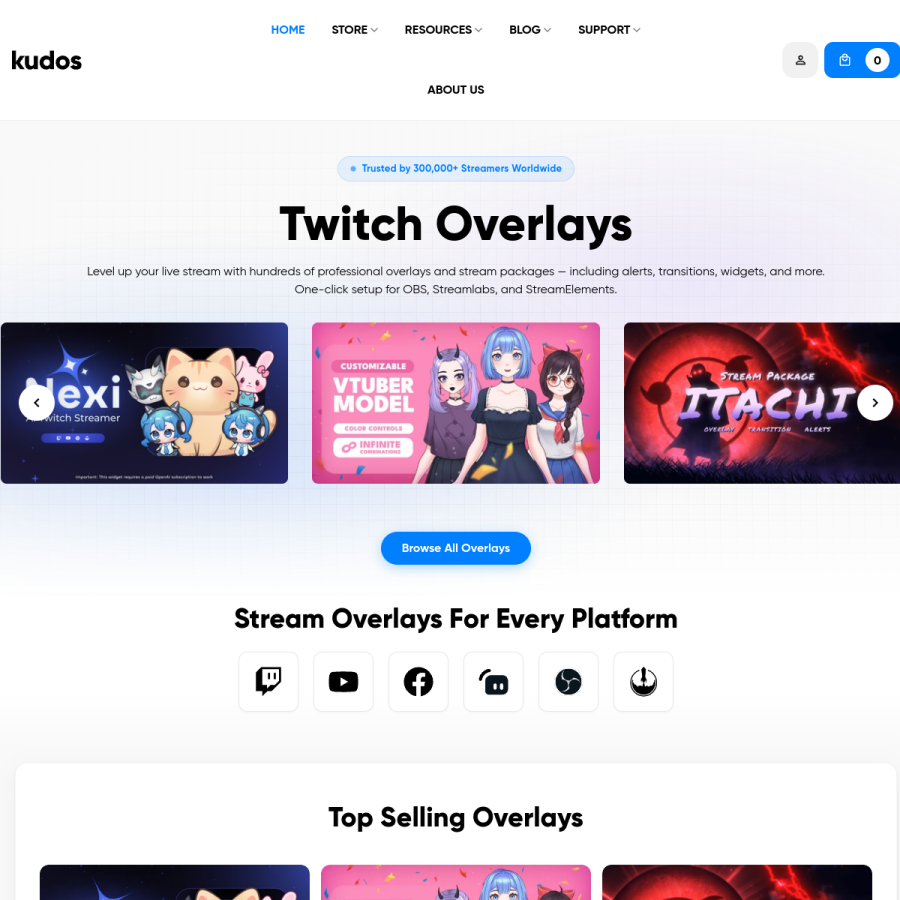 kudos.tv homepage screenshot