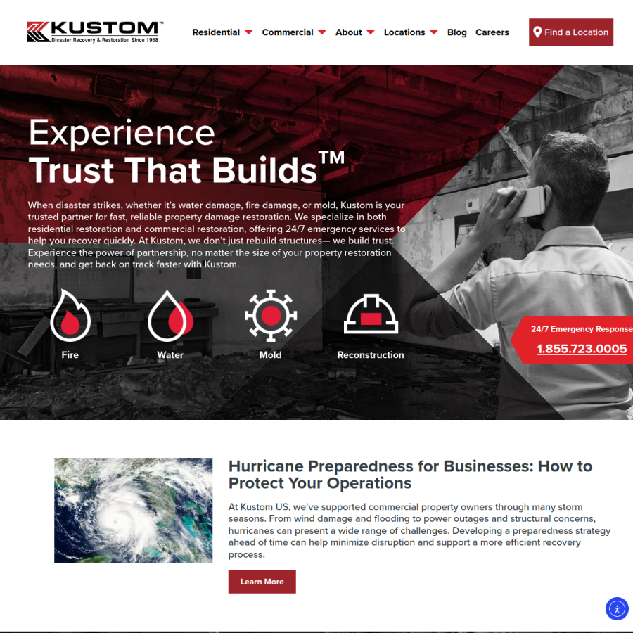 kustom.us homepage screenshot